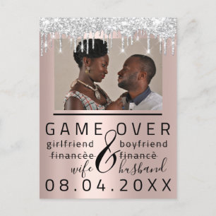 Carte Postale Gouttes d'Argent Photo drôle de couple pour annonc