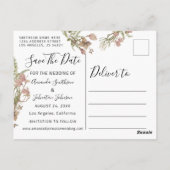 Carte Postale Gouttes d'argentEnregistrer la date de fun blanc p (Dos)