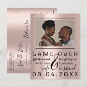 Carte Postale Gouttes d'argentPhoto de couple amusante pour le s (Devant / Derrière)