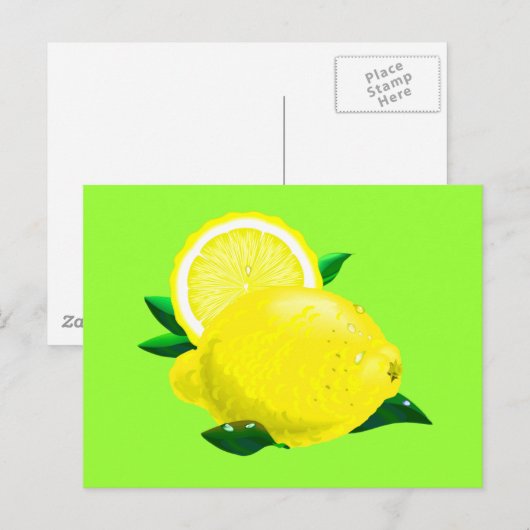 Carte Postale Gouttes de citron (Devant / Derrière)