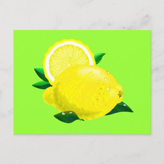 Carte Postale Gouttes de citron (Devant)