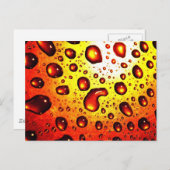 Carte Postale Gouttes de pluie rouge (Devant / Derrière)