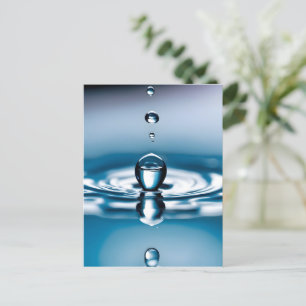 Carte Postale Gouttes d'eau de macro