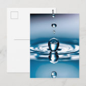 Carte Postale Gouttes d'eau de macro (Devant / Derrière)