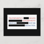 Carte Postale Government Transparency Should Not Be Rédacted Pos (Devant)