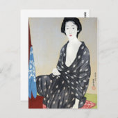 Carte Postale Goyo "Femme en Kimono" (Devant / Derrière)