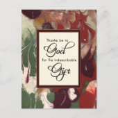 Carte Postale Grâce à Dieu pour Son Cadeau de Noël  (Devant)