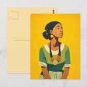 Carte Postale Grace en vert et or (Devant / Derrière)