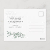 Carte Postale Grâce Ornée Victorienne Fleur Verte Enregistrer la (Dos)