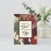 Carte Postale Grâce soit rendue à Dieu pour Son Cadeau de Noël (Debout devant)