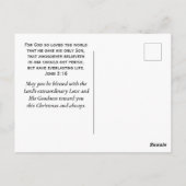 Carte Postale Grâce soit rendue à Dieu pour Son Cadeau de Noël (Dos)