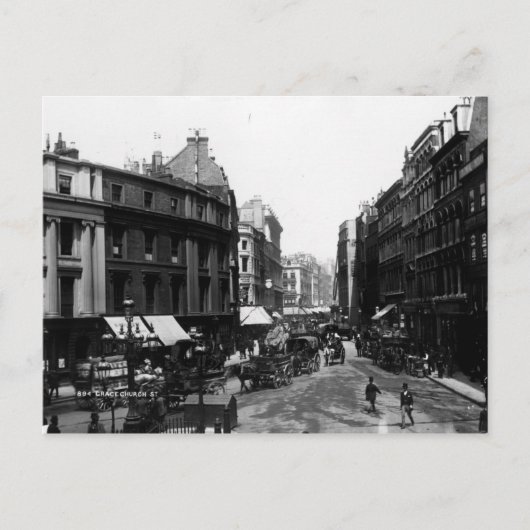 Carte Postale Gracechchurch Street, Londres, c.1890 (Devant)