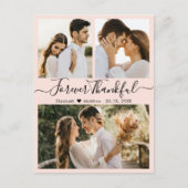 Carte Postale Grâces Script Photo Collage Mariage Merci (Devant)