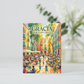 Carte Postale Gràcia Espagne (Debout devant)