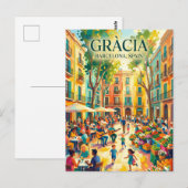 Carte Postale Gràcia Espagne (Devant / Derrière)