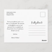 Carte Postale Gracias Cute Mariage Photo Merci (Dos)