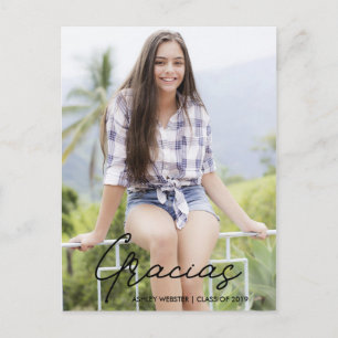 Carte Postale Gracias   Photo Graduation Merci Postcard