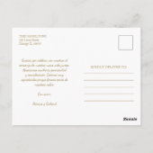 Carte Postale Gracias Photo Mariage élégant Merci espagnol (Dos)