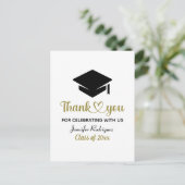 Carte Postale Grad Amour Et Merci Graduation Cap Merci (Debout devant)