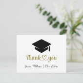 Carte Postale Grad Amour Et Merci Graduation Merci Coeur (Debout devant)