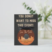 Carte Postale Grad Casquette Donut Graduation Enregistrer La Dat (Debout devant)