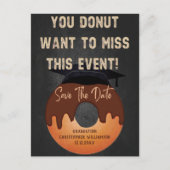 Carte Postale Grad Casquette Donut Graduation Enregistrer La Dat (Devant)