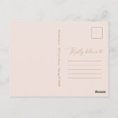 Carte Postale Grad Party Enregistrer La Date Festive Rose Partie (Dos)