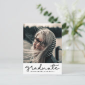 Carte Postale Grad Script Grad Graduation Party | Enregistrer la (Debout devant)