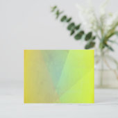 Carte Postale Gradation géométrique jaune moderne (Debout devant)
