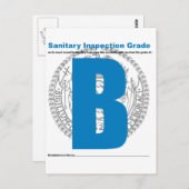 Carte Postale Grade d'inspection sanitaire (Devant / Derrière)