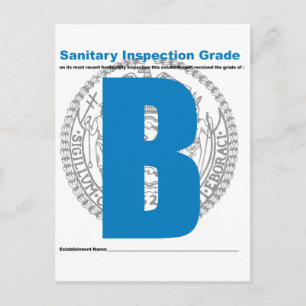 Carte Postale Grade d'inspection sanitaire