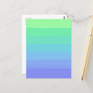 Carte Postale Gradient des verts et des bleus clairs