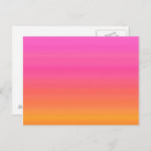 Carte Postale Gradient du coucher de soleil de framboise - rose  (Devant / Derrière)