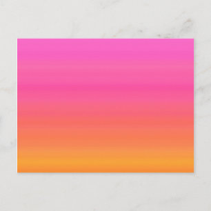 Carte Postale Gradient du coucher de soleil de framboise - rose