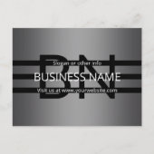 Carte Postale Gradient gris moderne et bandes noires horizontale (Devant)