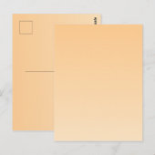 Carte Postale Gradient jaune clair et orange (Devant / Derrière)