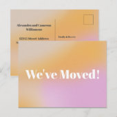 Carte Postale Gradient Nous avons déplacé une nouvelle maison Fa (Devant / Derrière)