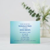 Carte Postale Gradient personnalisable de bleu d'invitation de (Debout devant)