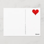 Carte Postale Gradients RED LOVE HEART + votre backgr. & idées (Dos)