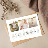 Carte Postale Graduate Gold Calligraphy Script Photo Collage