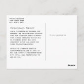 Carte Postale Graduate Gris Nom du script Multi Photo Graduate (Dos)
