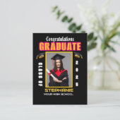 Carte Postale Graduate Photo Graduation Félicitations sur mesure (Debout devant)