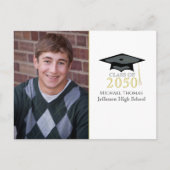 Carte Postale Graduate Photo Simple Modern Minimalist Hat (Devant)