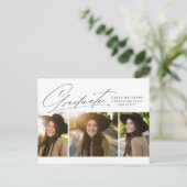 Carte Postale Graduate trois photo simple moderne graduation (Debout devant)