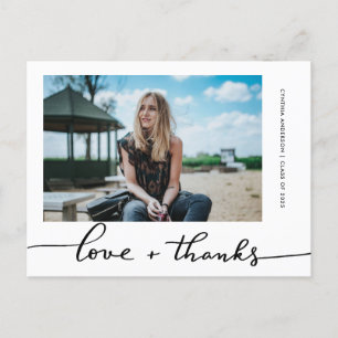 Carte Postale Graduation Amour Et Merci Script Grad Photo