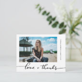 Carte Postale Graduation Amour Et Merci Script Grad Photo (Debout devant)