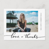 Carte Postale Graduation Amour Et Merci Script Grad Photo (Devant)