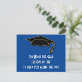 Carte Postale Graduation Bleu Paroles De Conseil (Debout devant)