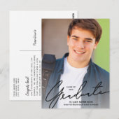 Carte Postale Graduation de photo avec superposition noire de sc (Devant / Derrière)