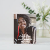 Carte Postale Graduation de script Enregistrer la photo de date (Debout devant)